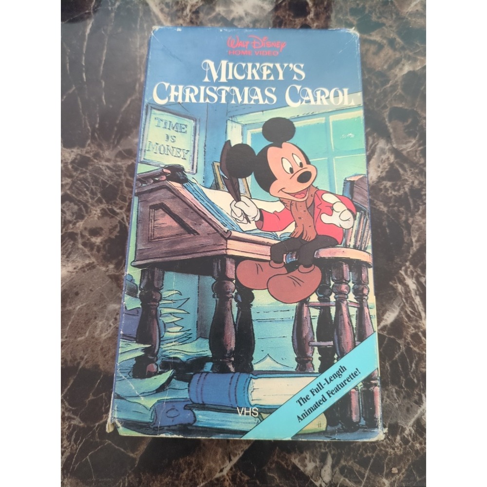 Mickey's Christmas Carol VHS (1983) Rare Vintage Paper Sleeve -‎ Tape EXC Cond!